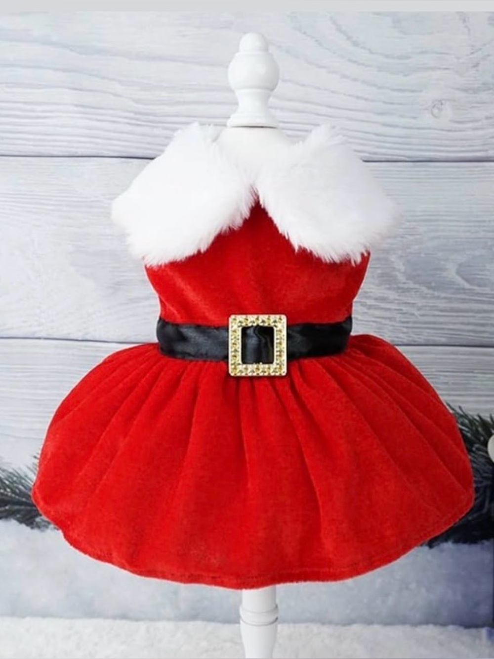 Christmas Red Velvet Dress Size Large For Dog or Cat